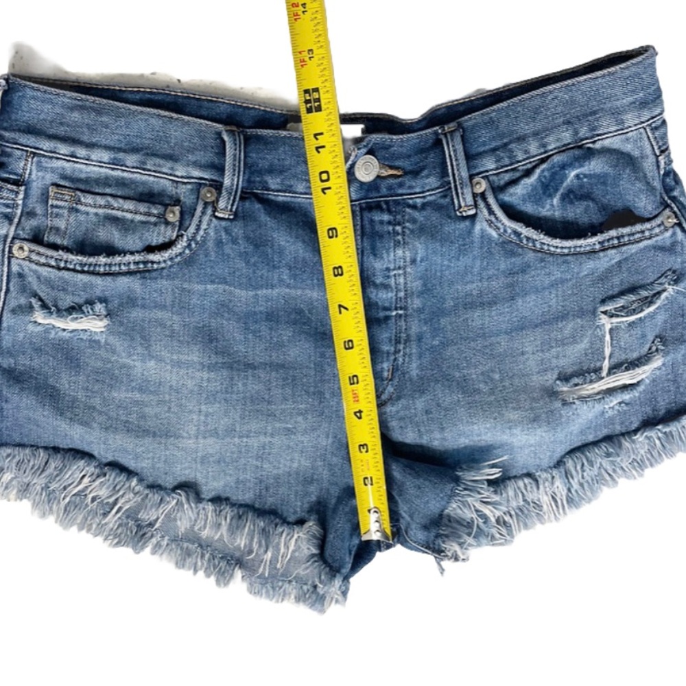 Free People We The Free Jean Shorts Loving Good Vibrations Women’s 29 Distressed - Picture 9 of 12